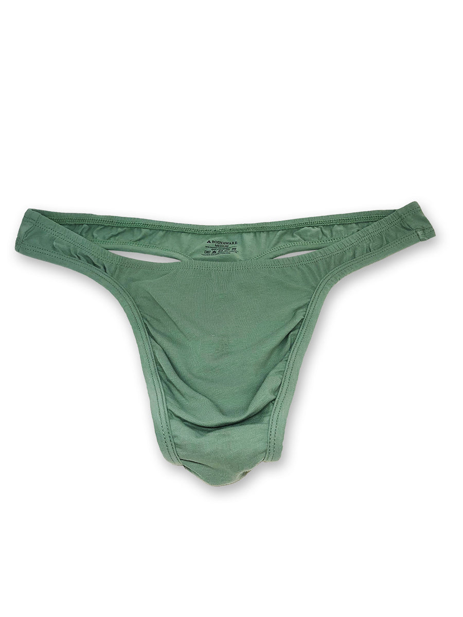Men's Green Organic Cotton Thong - Thongs For Men - Body Aware