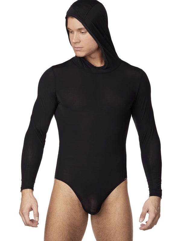 Mens Long Sleeve Bodysuit With Hood Bodysuits And Leotards Body Aware Bodyawareusa 