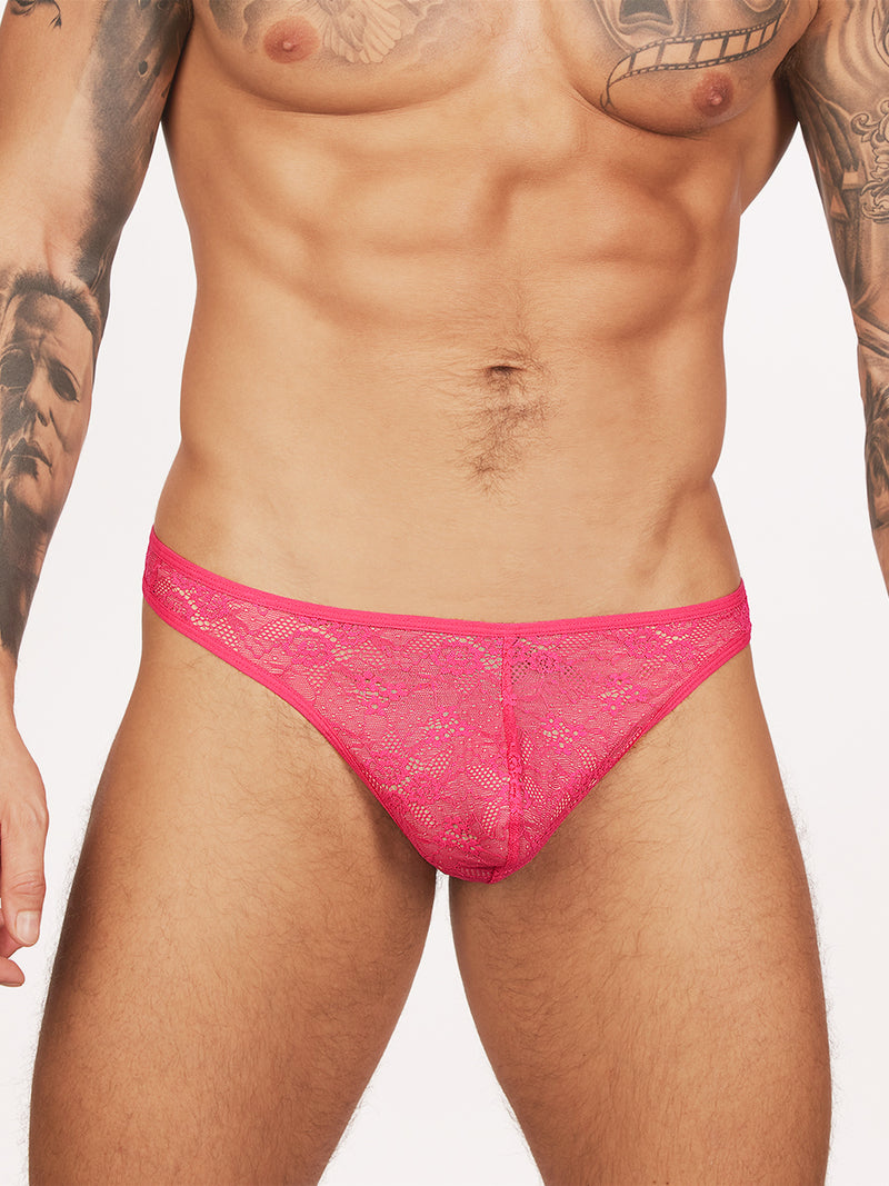 mens pink lace panties