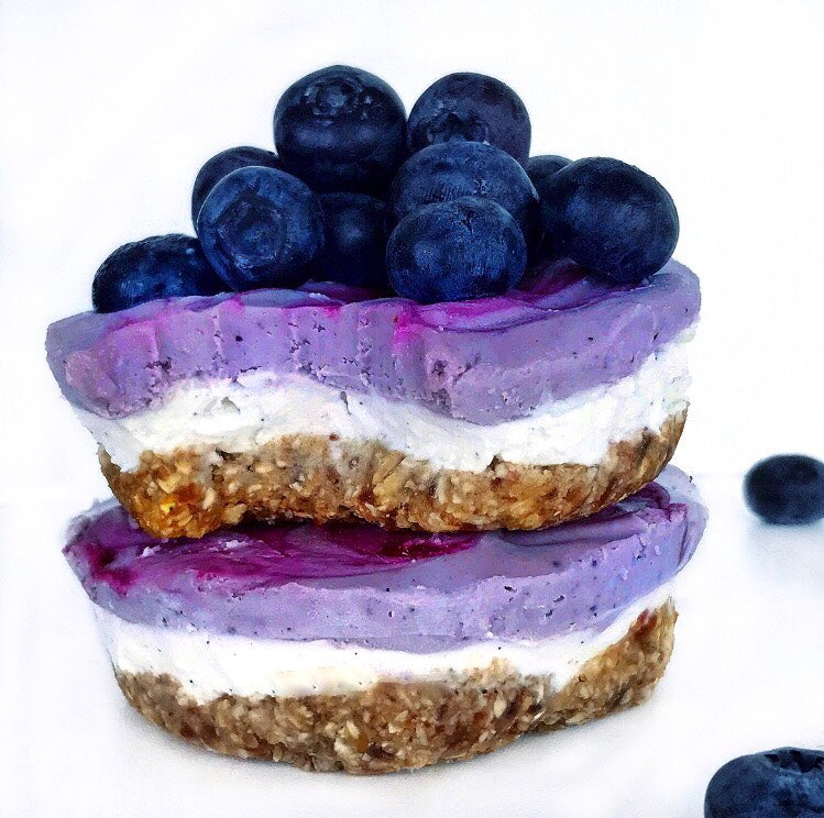 Vegan raw acai blueberry protein desserts recipes