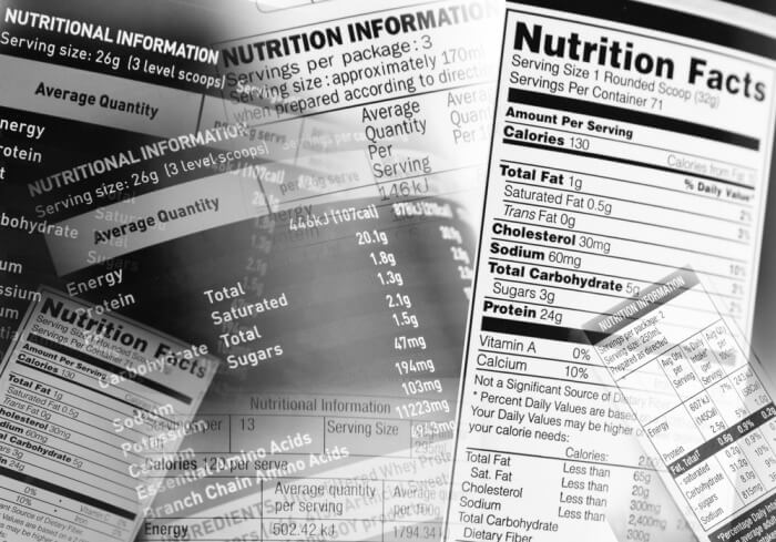 nutritional labels