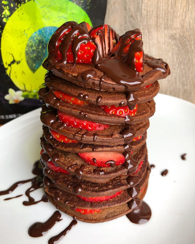 easy healthy chocolate protein pancakes recipe