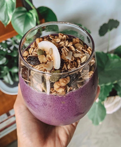 blueberry vanilla protein fruit parfait