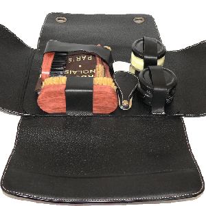 shoe polish on leather bag