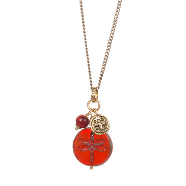 Red Dragonfly Necklace – chavezforcharity