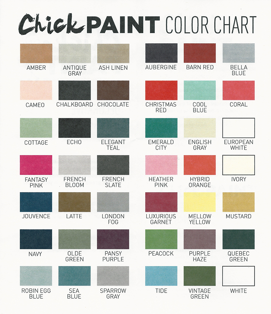 Ivory Paint Color Chart