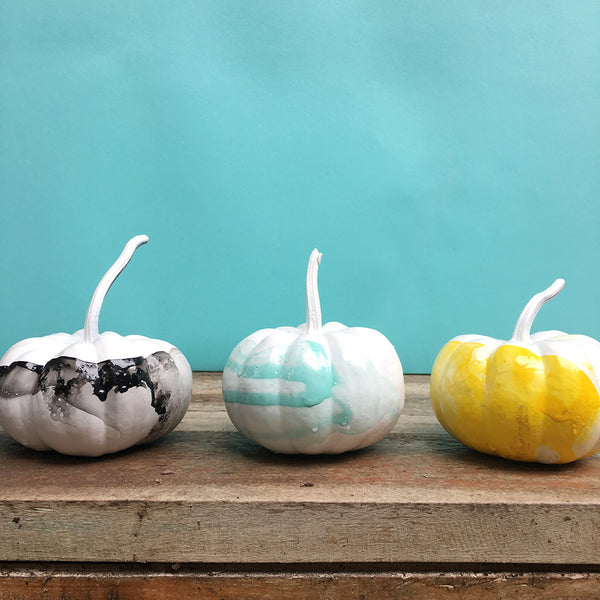 DIY: Nail Polish Marbled Pumpkins – Brooklyn Craft Company