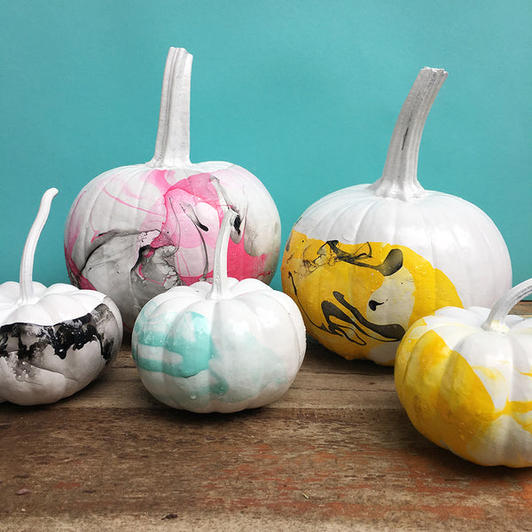 DIY: Nail Polish Marbled Pumpkins – Brooklyn Craft Company