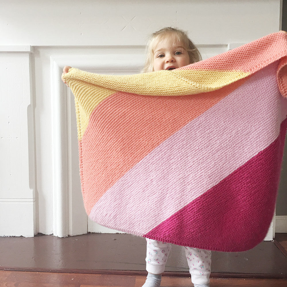 Free Fruit Stripe Baby Blanket Knitting Pattern Brooklyn