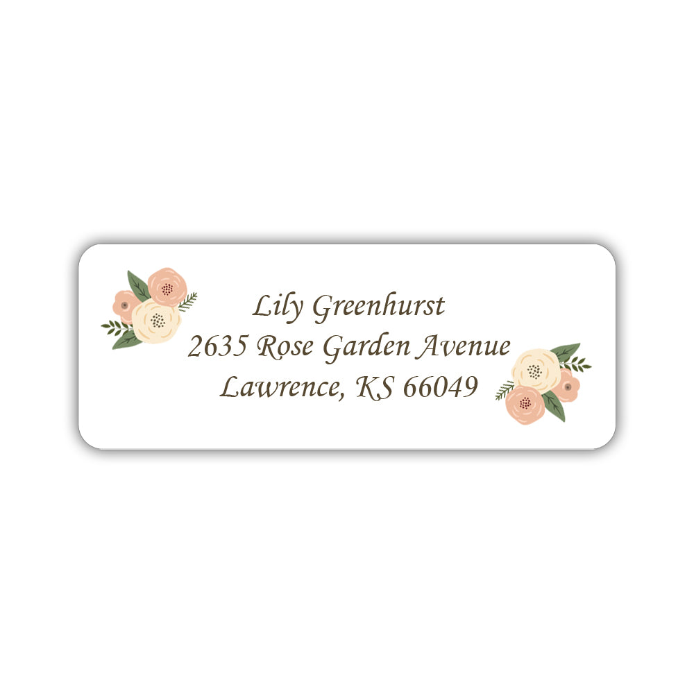 Rustic address labels flowers - Address stickers | Dazzling Daisies