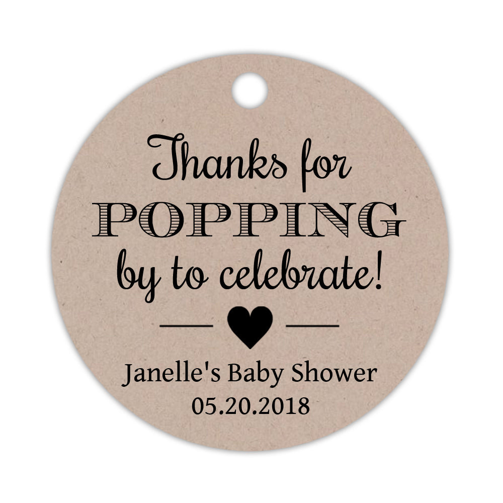 Thanks For Popping By Tags Free Printable Baby Shower