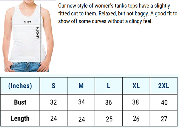 Women's Tank Top Size Chart