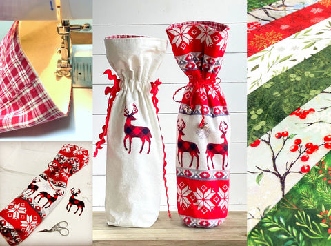 Wine Bottle Bags, Creative Sewing Studio