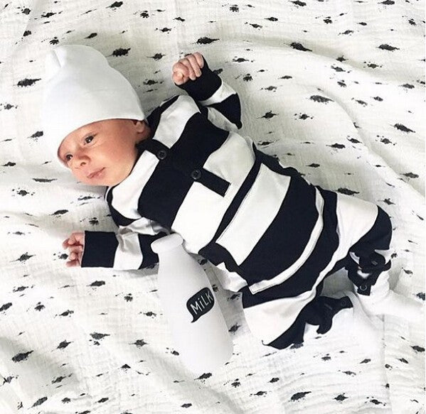 baby boy black and white outfit