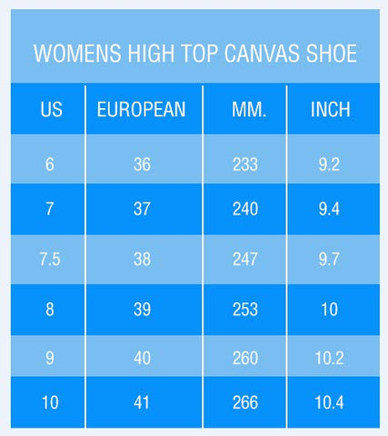 Womens Size Chart