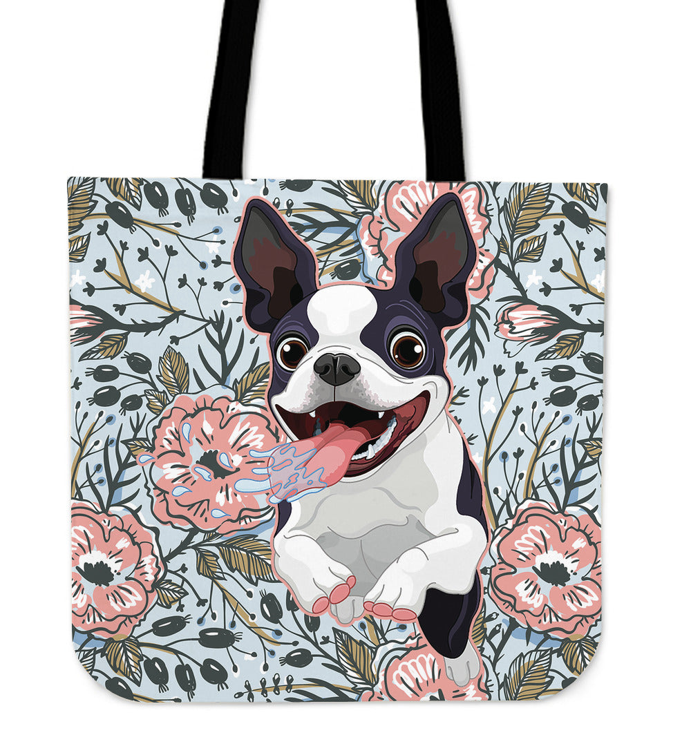 boston terrier tote bag