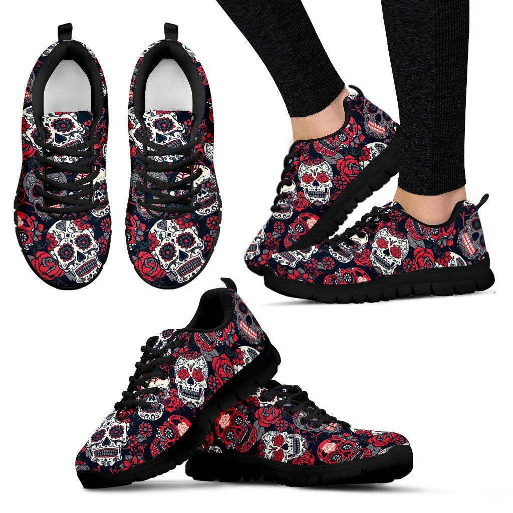 sugar skull tennis shoes