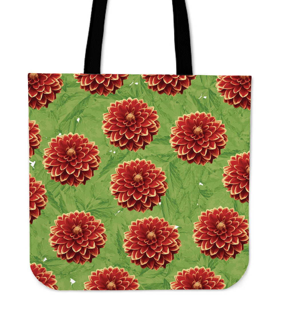 Dahlia Garden Cloth Tote Bag