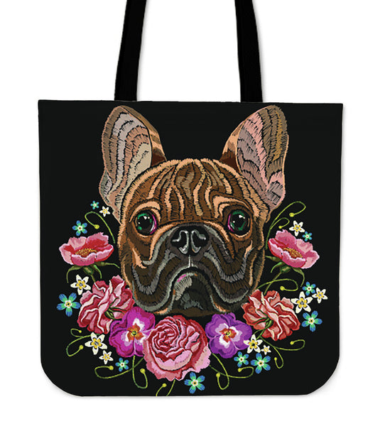 Embroidery Dog Linen Tote Bag – Groove Bags