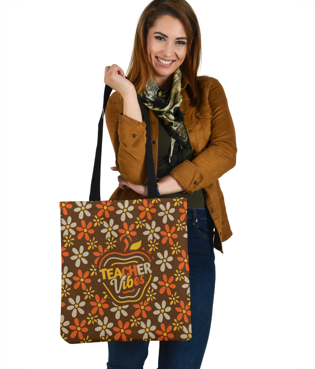 Teacher Vibes Cloth Tote Bag