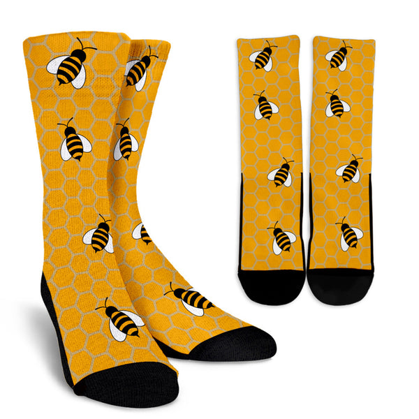 Bee Socks - Yellow Bee Crew Socks from Groove Bags