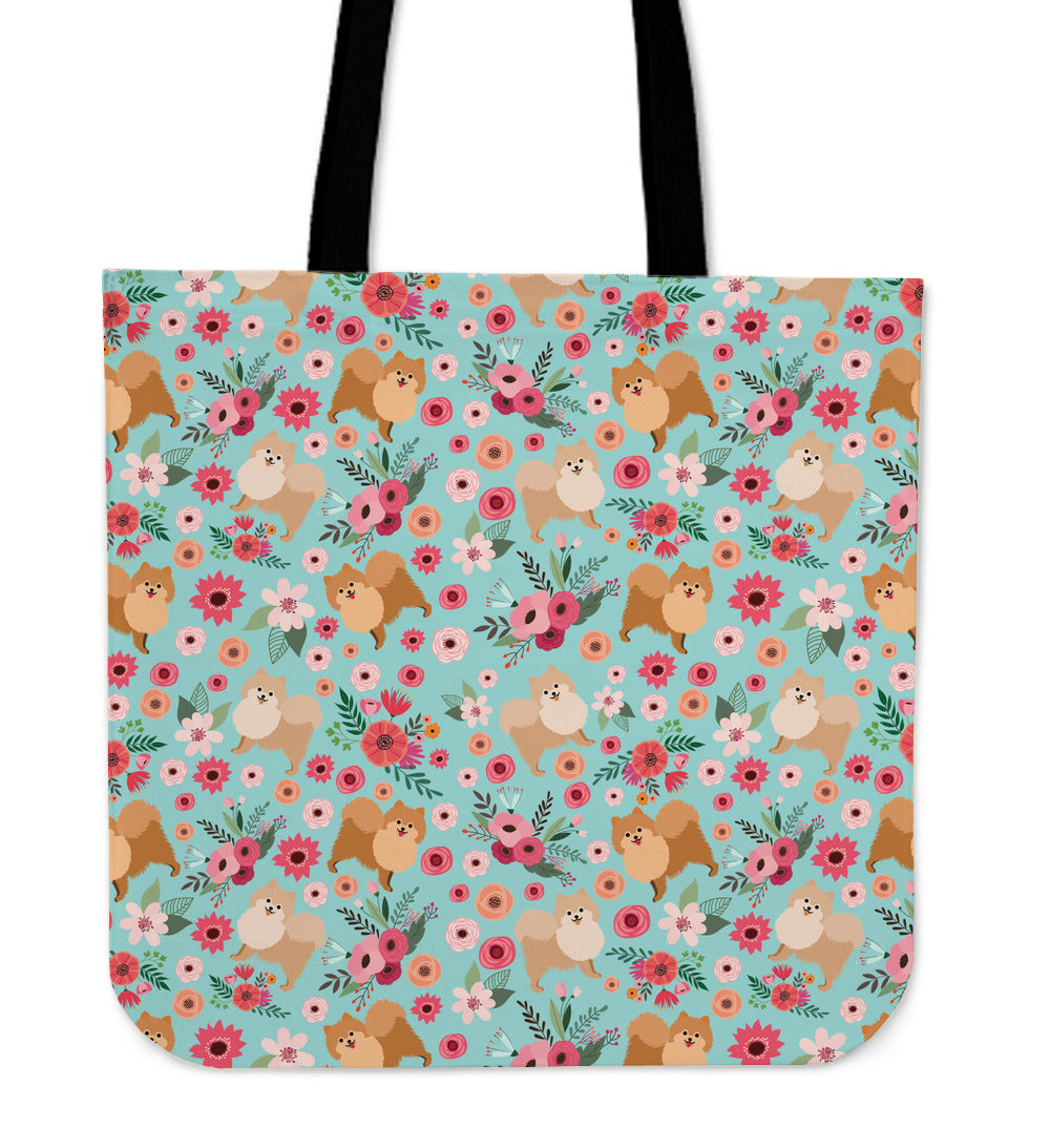 Pomeranian Flower Linen Tote Bag – Groove Bags