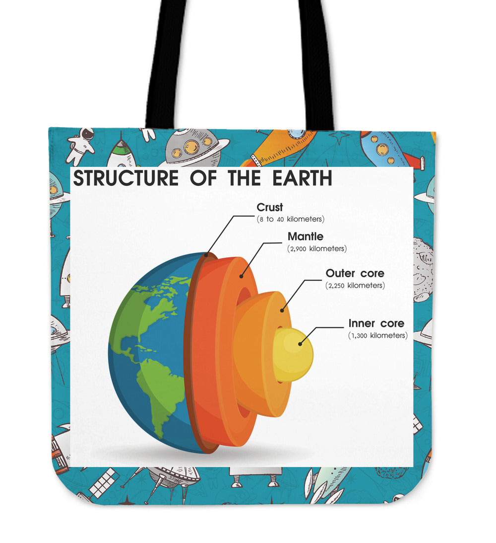 Earth Structure Linen Tote Bag