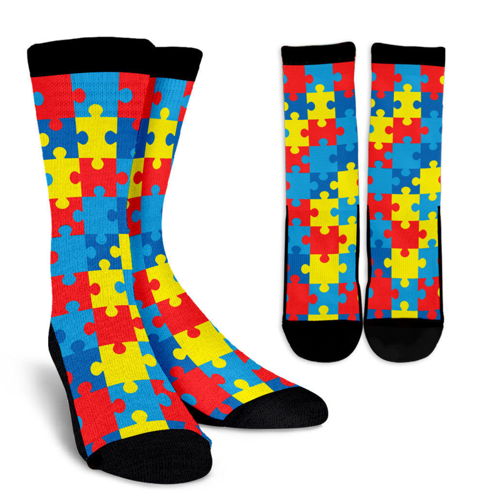 Autism Awareness Socks - Autism Puzzle Socks - Groove Bags