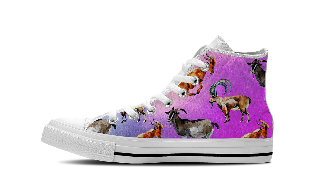 sneakers with goats on them