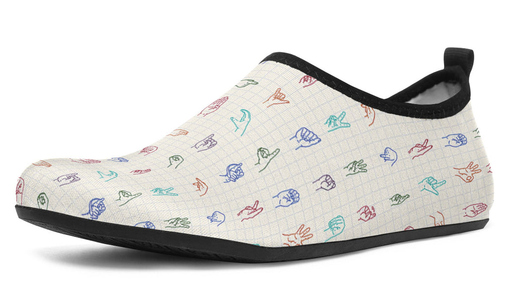 Sign Language Aqua Barefoot Shoes – Groove Bags