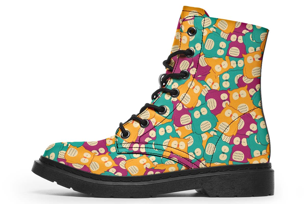 Cute Owl Pattern Boots