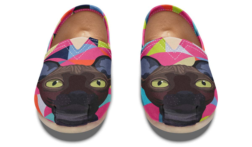 Colorful Sphynx Cat Casual Shoes 