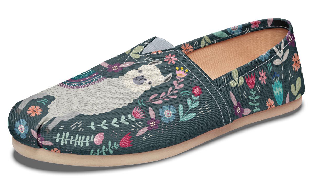 Download Floral Llama Casual Shoes Groove Bags