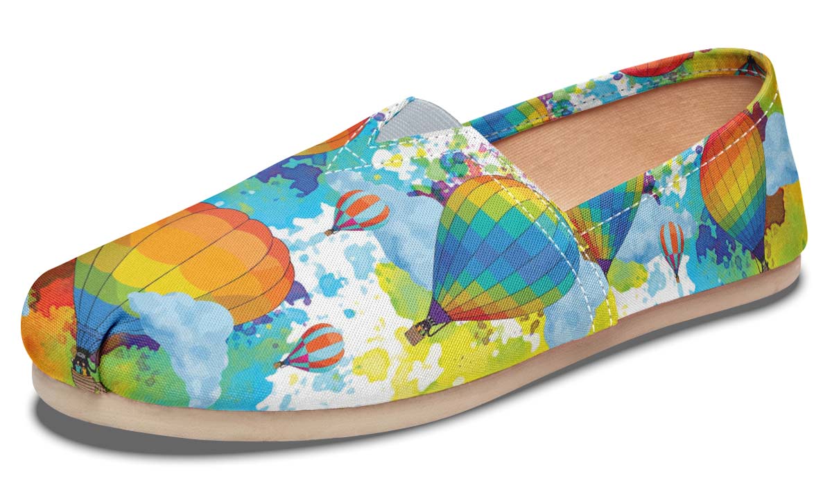 Watercolor Hot Air Balloons Casual Shoes