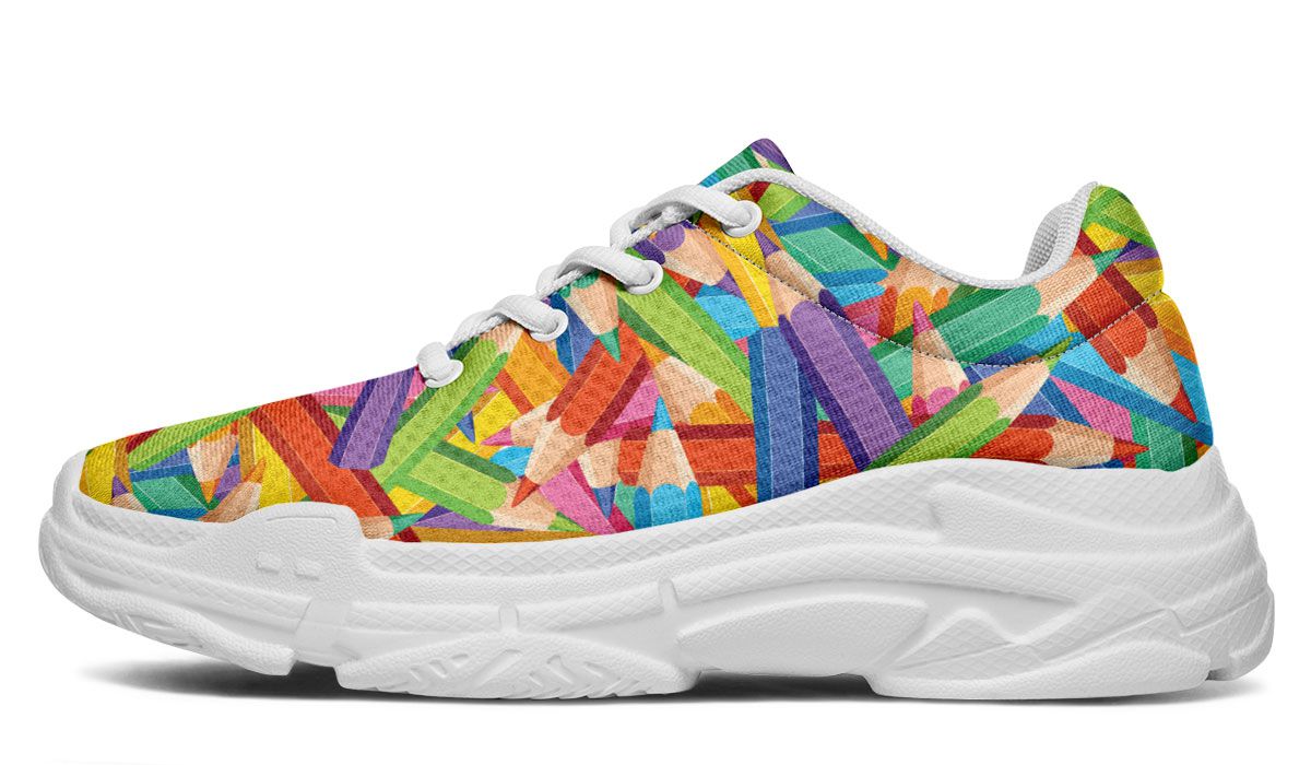 colorful chunky sneakers