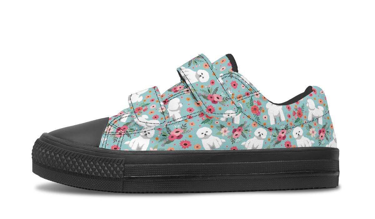 Bichon Frise Flower Kids Lowtops