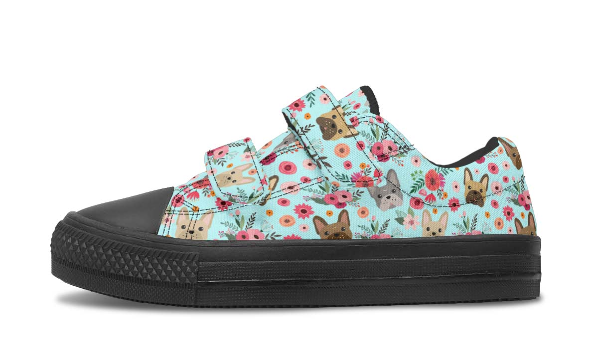 French Bulldog Flower Kids Lowtops