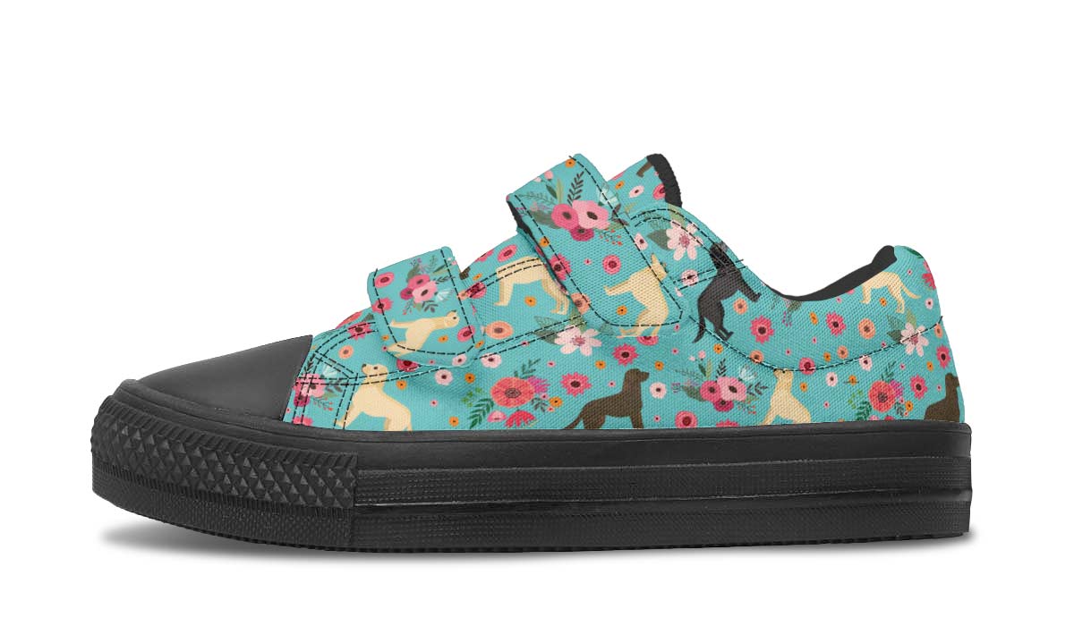 Labrador Retriever Flower Kids Lowtops