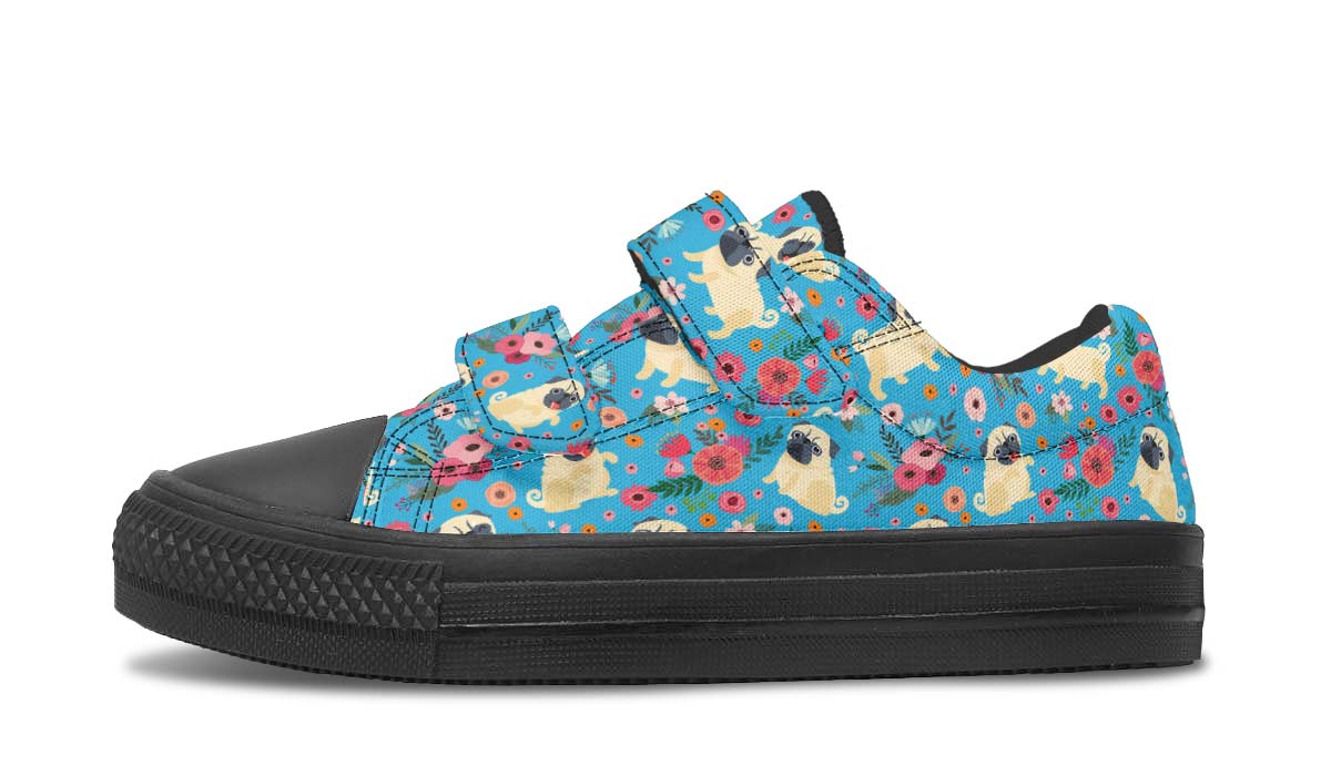 Pug Flower Kids Lowtops