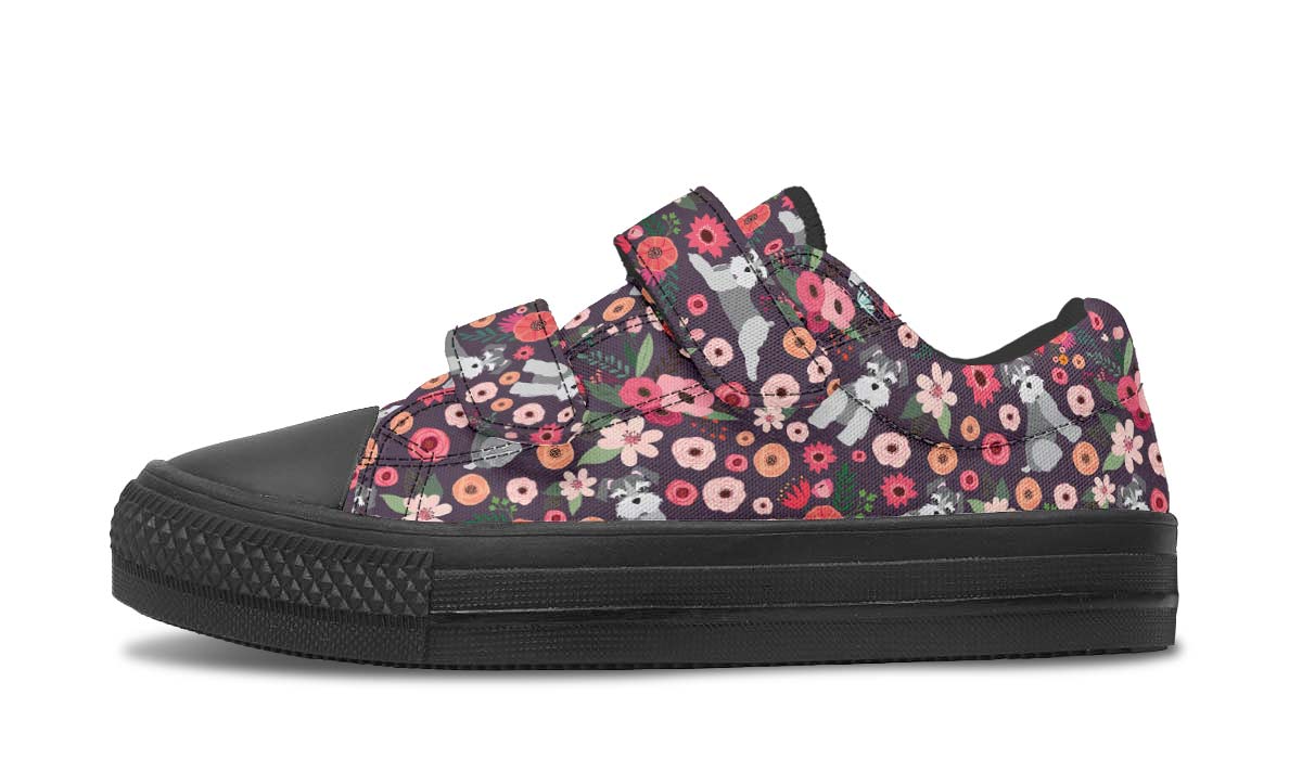 Schnauzer Flower Kids Lowtops