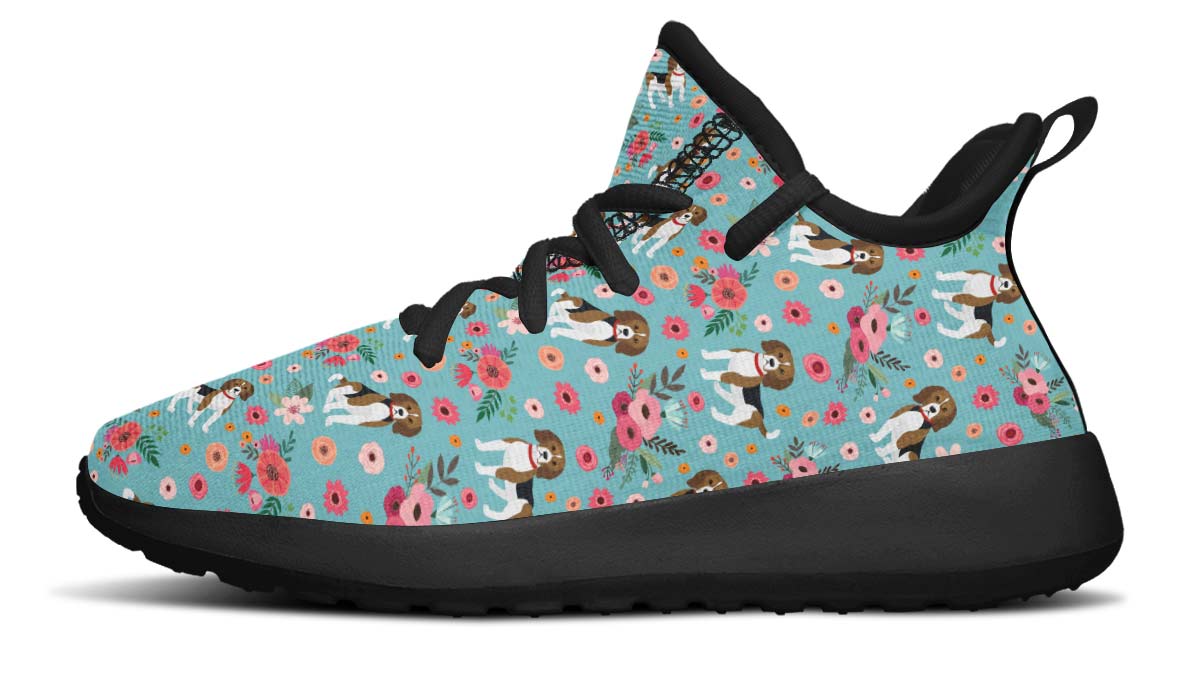 Beagle Flower Kids Sneakers