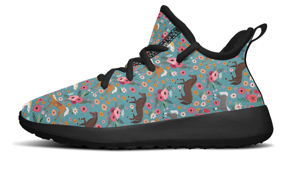 Horse Flower Kids Sneakers