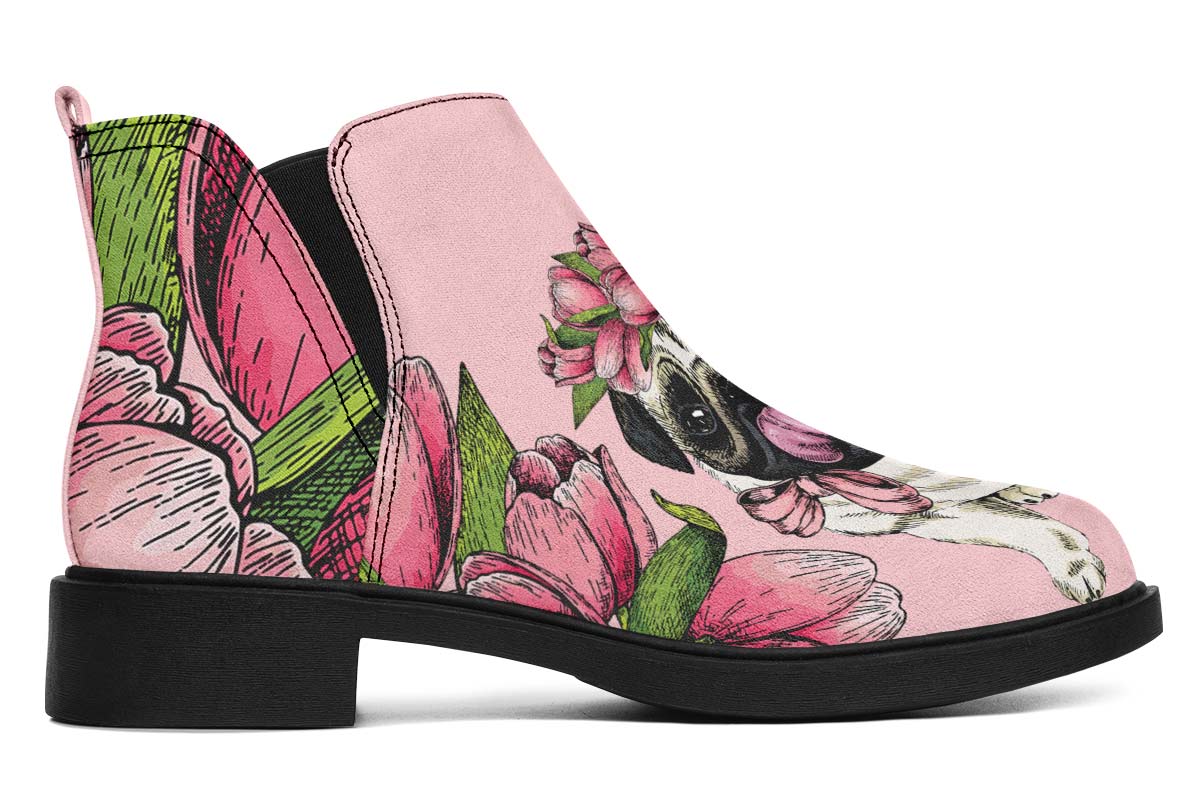 Goofy Floral Pug Neat Vibe Boots – Groove Bags