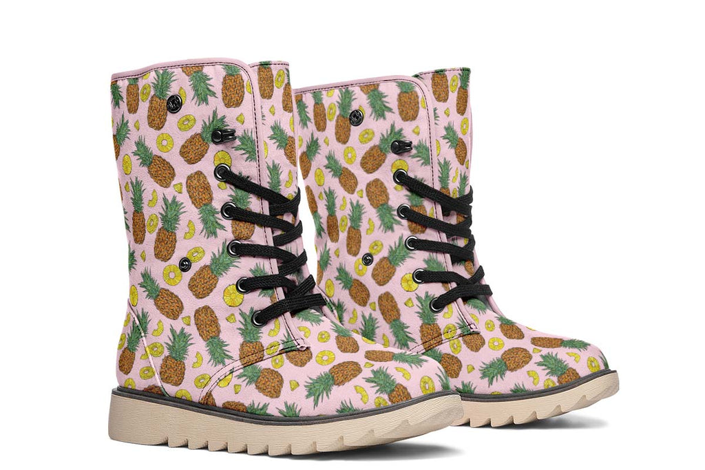 pineapple rain boots