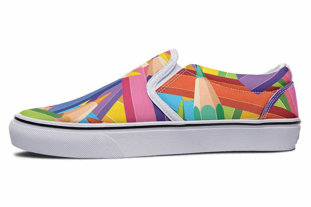 colorful slip on shoes