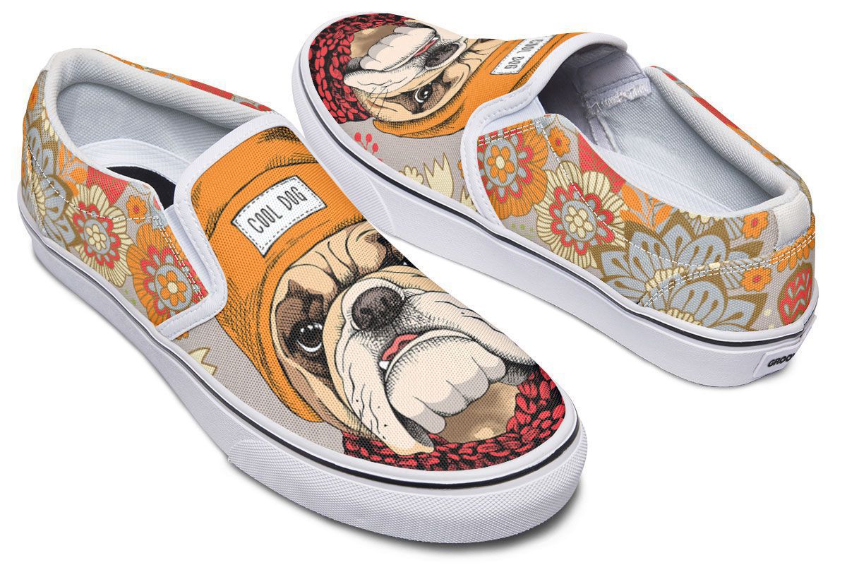 Cool Bulldog Slip-On Shoes – Groove Bags