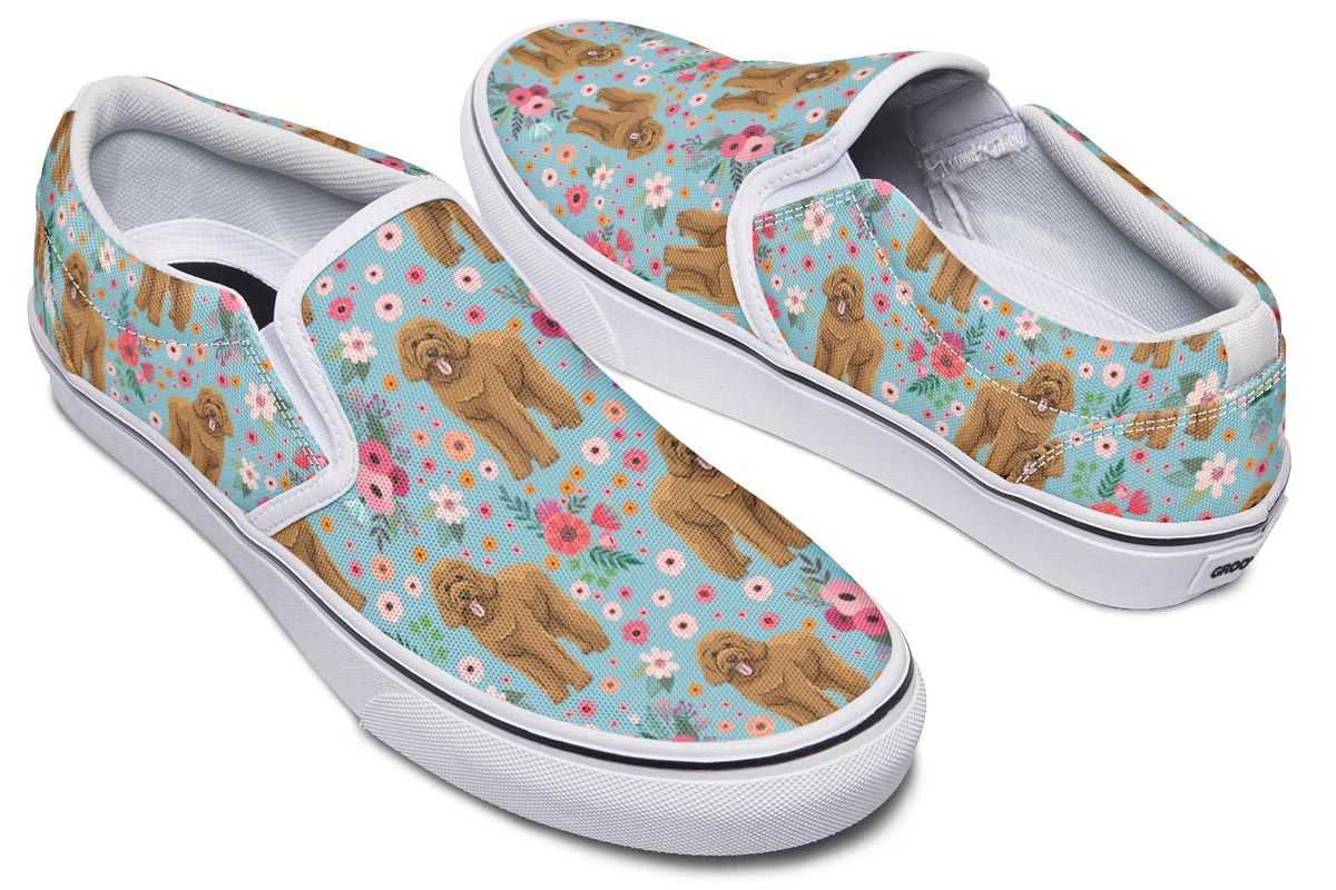 flower slip on shoes