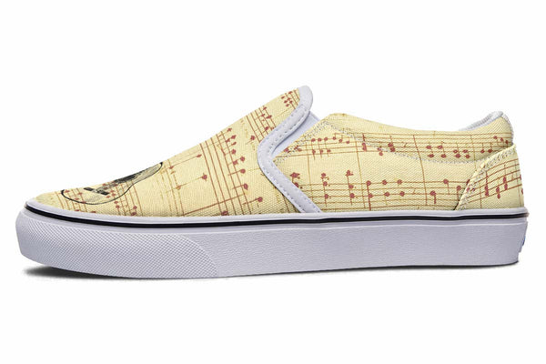 Guitar Sketch Slip-On Shoes – Groove Bags