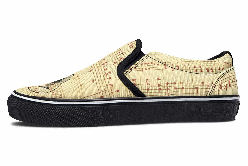 Guitar Sketch Slip-On Shoes – Groove Bags