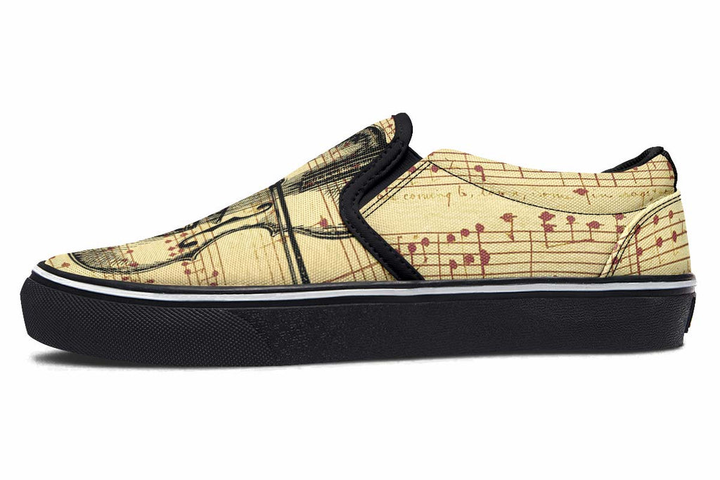 Violin Sketch Slip-On Shoes – Groove Bags